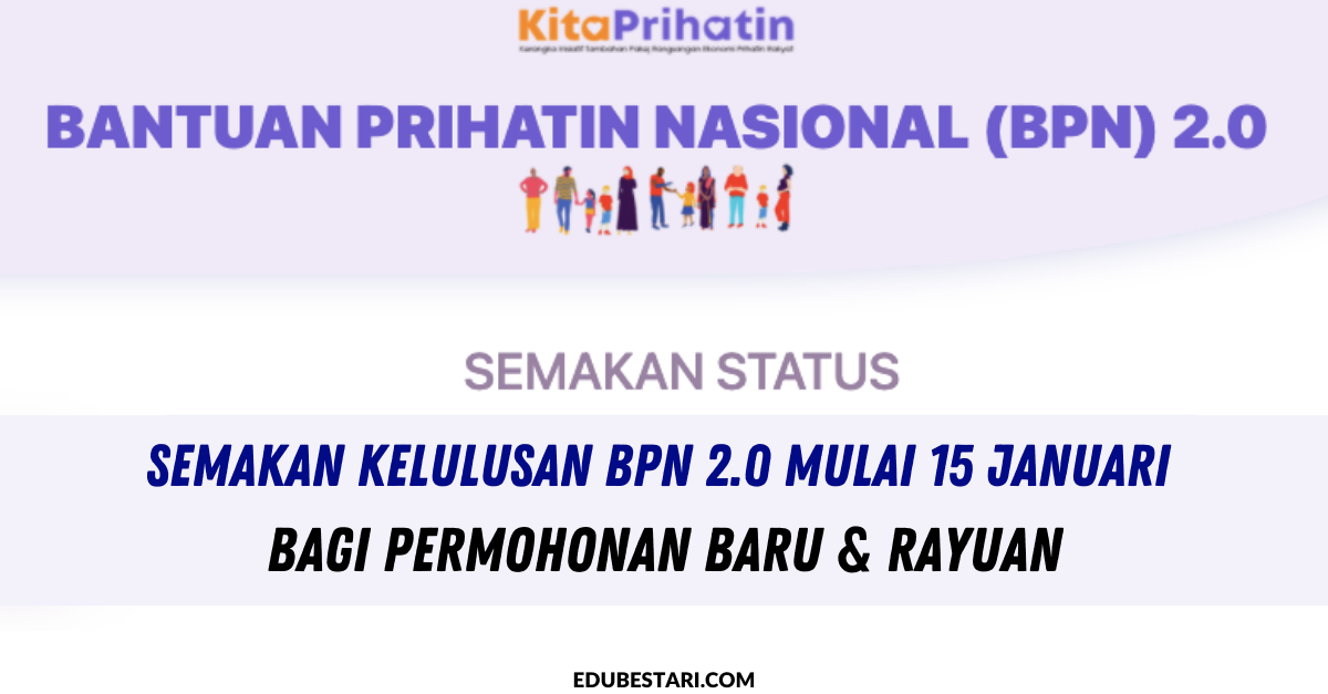 Semakan Kelulusan BPN 2.0 Mulai 15 Januari Bagi Permohonan Baru & Rayuan