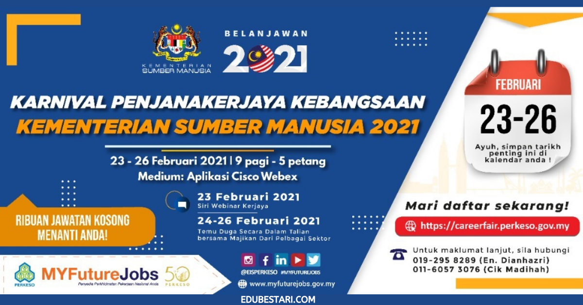 Karnival PenjanaKerjaya Kebangsaan 2021: Ribuan Jawatan Dibuka Di Seluruh Negara