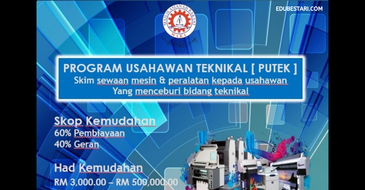 PUTEK MARA: Permohonan Pembiayaan Sehingga RM500,000 Buat Usahawan Teknikal