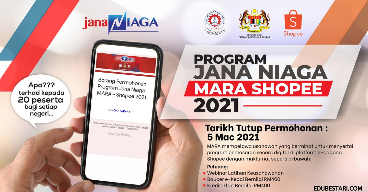 Program Jana Niaga MARA Shopee: Terima Geran Baucar & Kredit Iklan RM800