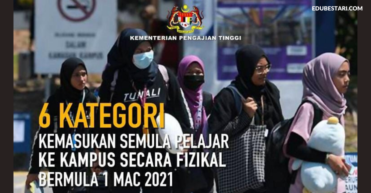 Terkini: 6 Kategori Pelajar Yang Dibenarkan Pulang Ke IPT Mulai 1 Mac 2021