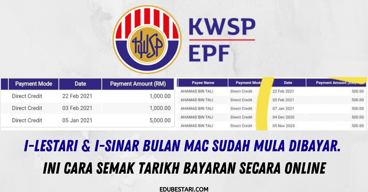 i-Lestari & i-Sinar Bulan Mac Sudah Mula Dibayar. Ini Cara Semak Tarikh Bayaran Secara Online