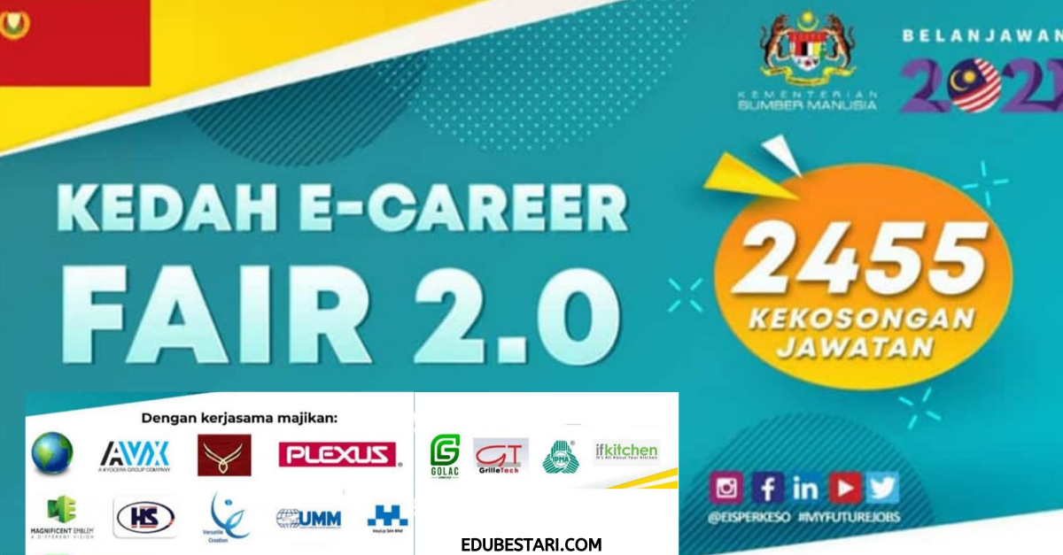 Kedah E-Career Fair 2.0:  2455 Jawatan Kosong Disediakan. Daftar Sekarang