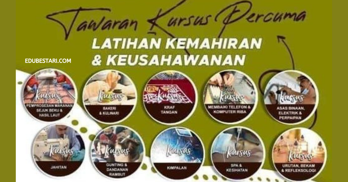 Tawaran Latihan Kemahiran & Keusahawanan NCER. Pelbagai Kursus Percuma Ditawarkan