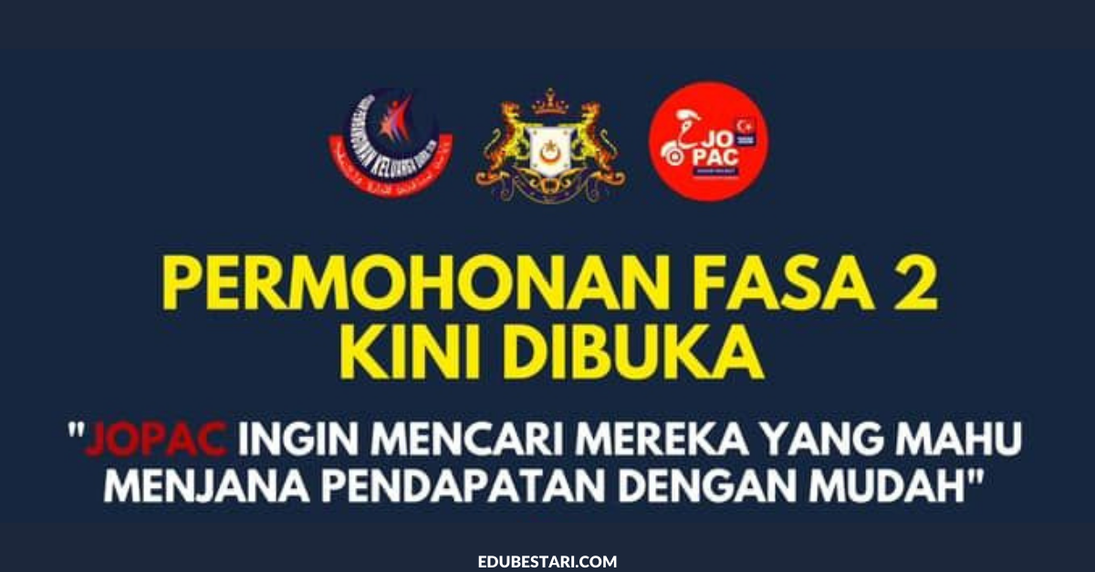 JOPAC Fasa 2: Permohonan Bantuan Keusahawanan Bangsa Johor