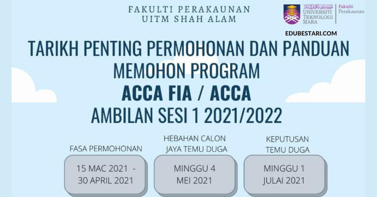 Permohonan Program ACCA FIA/ ACCA UiTM Ambilan 1 2021/2022