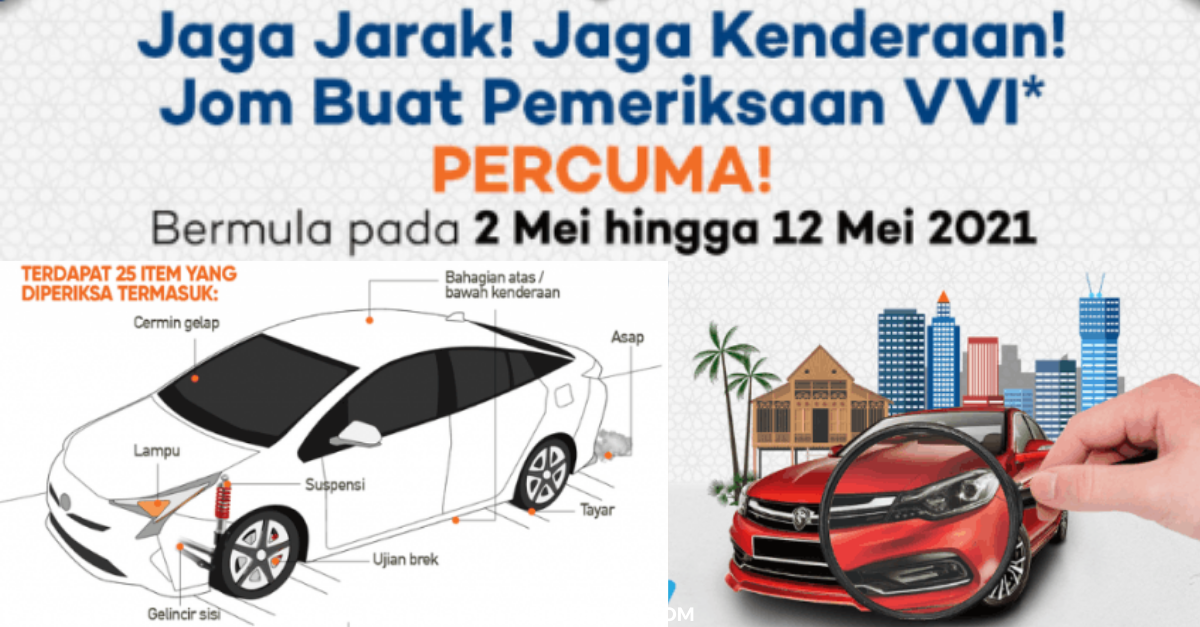 Periksa Kenderaan Di PUSPAKOM Secara Sukarela, Percuma Sempena Aidilfitri
