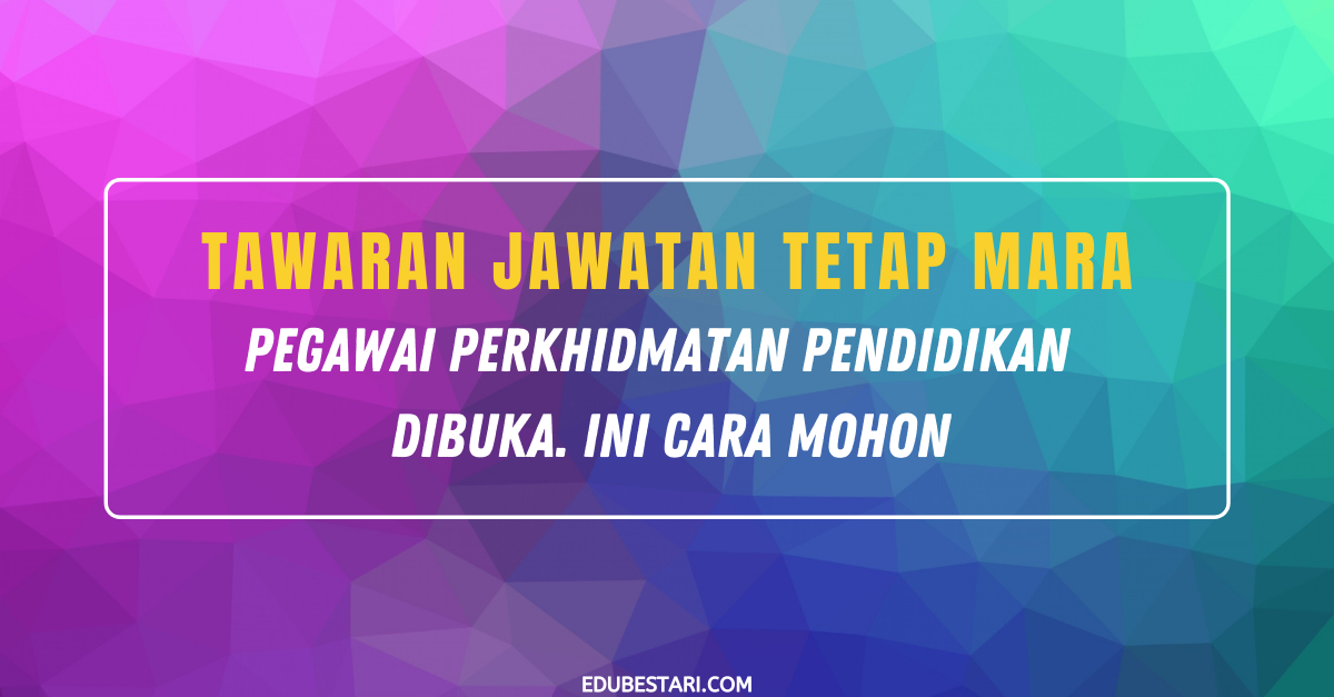 Tawaran Jawatan Tetap Pegawai Perkhidmatan Pendidikan MARA Dibuka. Ini Cara Mohon