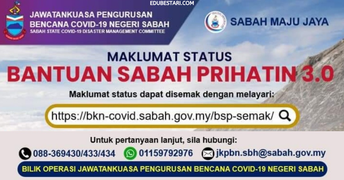 BSP 3.0: Cara Semak Kelayakan Bantuan Sabah Prihatin RM300