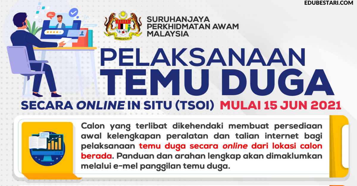 Pelaksanaan Temuduga SPA Secara Online In Situ (TSOI) Mulai 15 Jun 2021