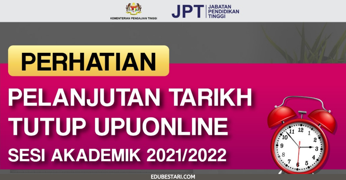 Permohonan Baru & Kemaskini UPUOnline Lepasan SPM Sehingga 2 Julai 2021 Jam 5 Petang