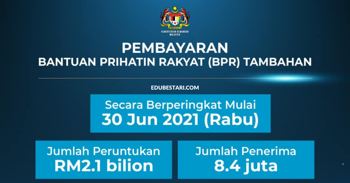 Tarikh Rasmi Bayaran BPR Tambahan RM500 Isi Rumah & RM100 Bujang Berperingkat