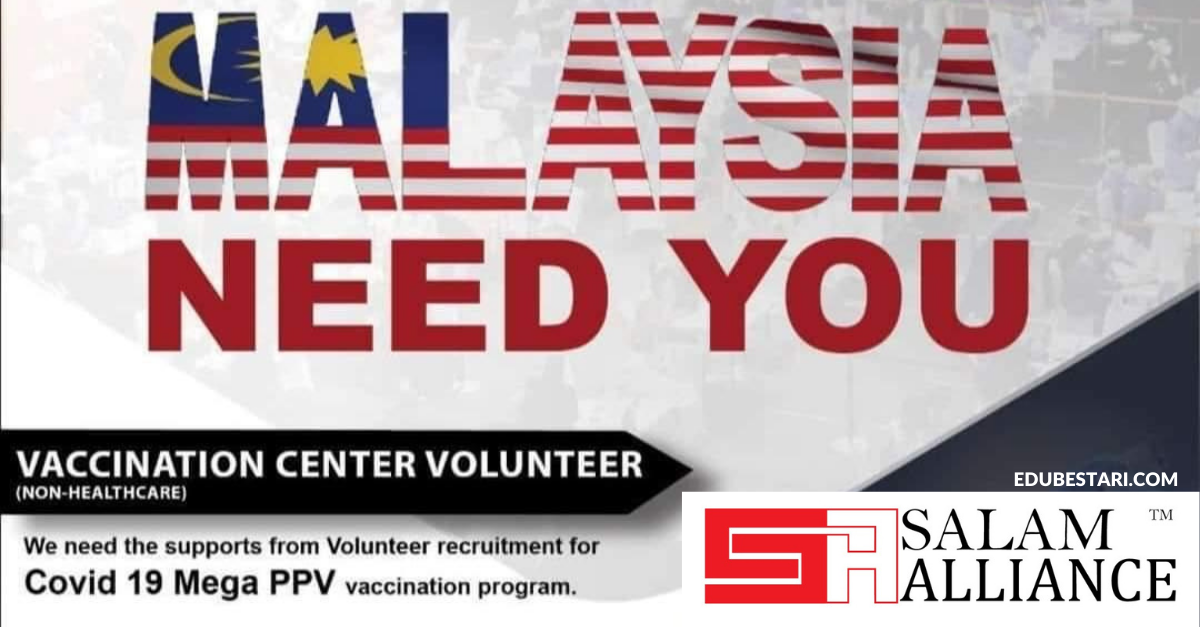 Tawaran Program Sukarelawan Vaksinasi Covid-19 Mega PPV. Terima RM150 Sehari