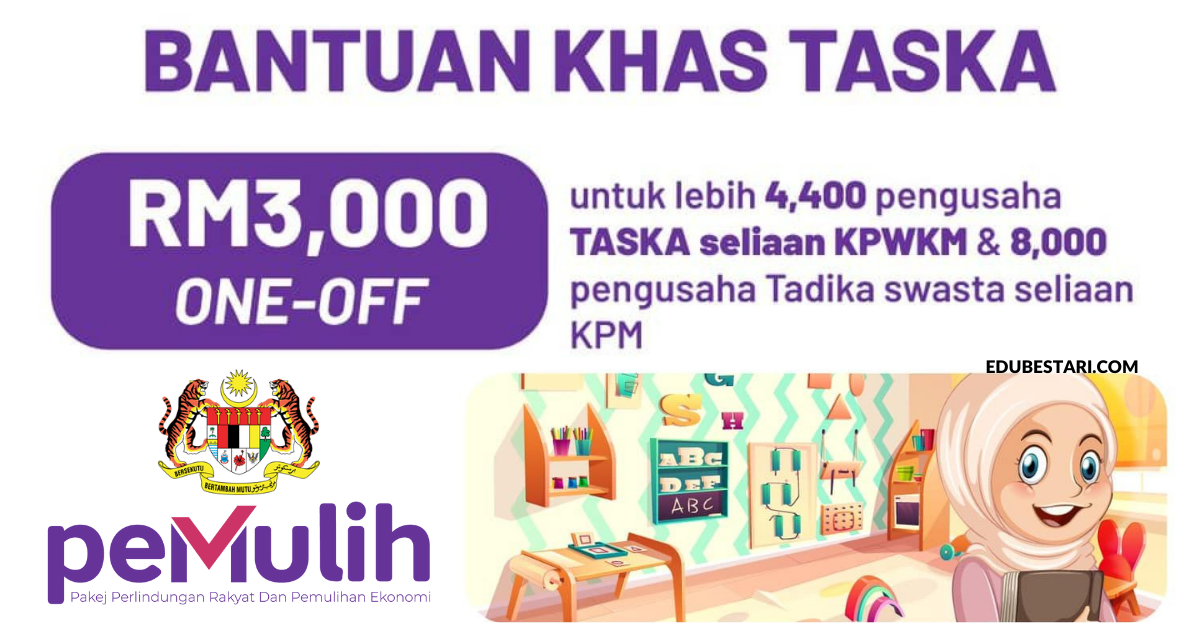 Cara Mohon Bantuan Khas TASKA PEMULIH RM3,000 Secara One-Off