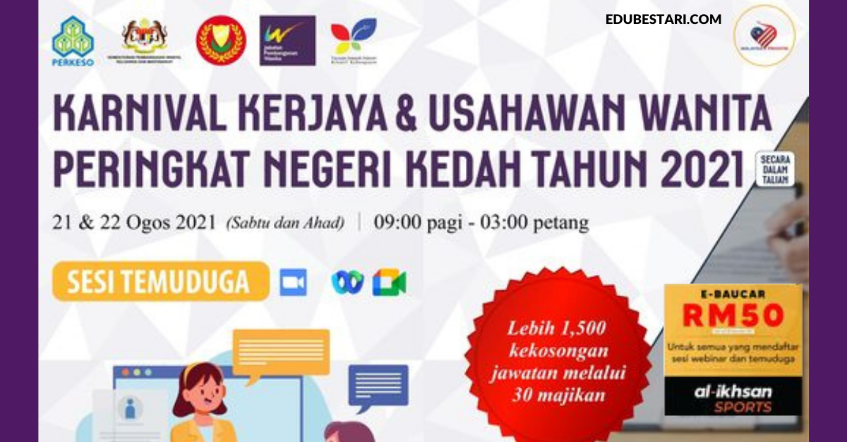 Lebih 1,500 Kekosongan Jawatan, Daftar Temuduga Online Karnival Kerjaya & Usahawan Kedah Sekarang