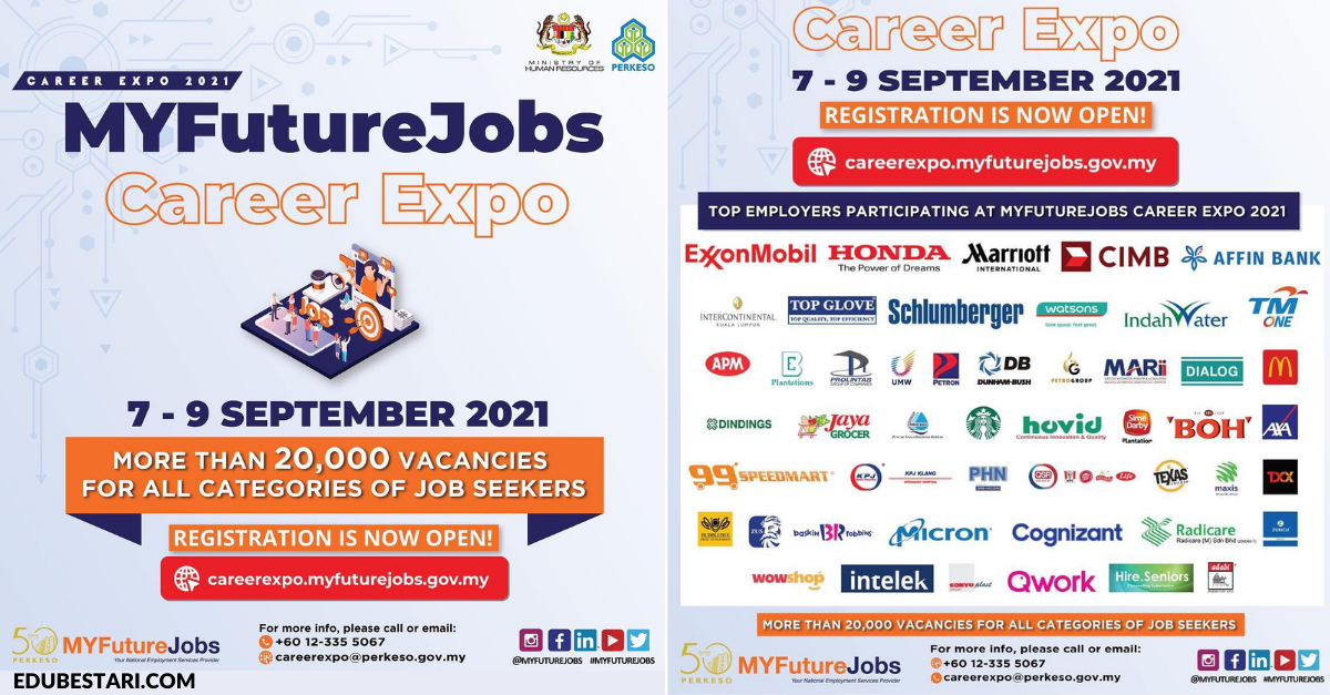 Lebih 20,000 Jawatan Kosong Di MYFutureJobs Career Expo Terbuka Buat Semua Pencari Kerja. Ini Cara Daftar