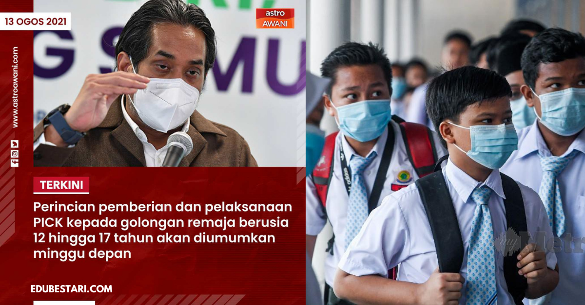 Pemberian Vaksin Kanak-Kanak & Remaja Mulai September. Ini Syarat Pemberian Vaksin 12 Tahun Ke Atas