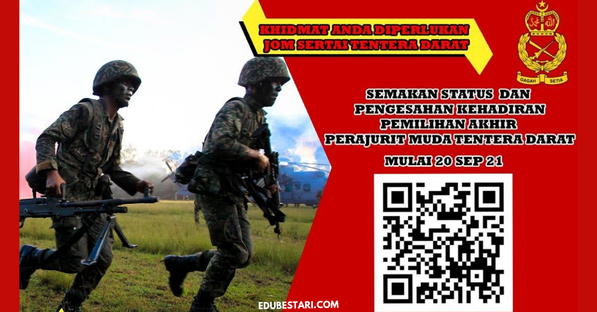 Semak Status Kelayakan & Pengesahan Kehadiran Pemilihan Akhir Perajurit Muda Tentera Darat