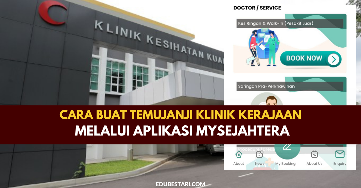 Cara Buat Temujanji Klinik Kerajaan Melalui Aplikasi MySejahtera