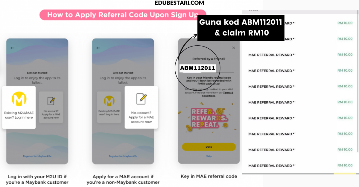 Cara Mudah Claim RM10 Melalui Apps MAE Maybank