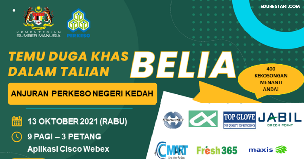 Daftar Temuduga Online Belia Kedah. 400 Kekosongan Jawatan & Insentif RM1,000 Menanti Anda