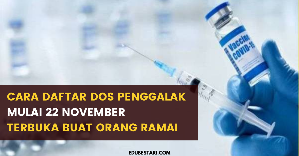 Cara Daftar Dos Penggalak Mulai 22 November Terbuka Buat Orang Ramai 