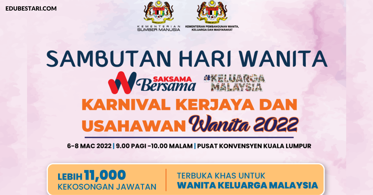 Daftar Karnival Kerjaya KPWKM: Lebih 11,000 Kekosongan Jawatan Pelbagai Bidang Untuk Dimohon