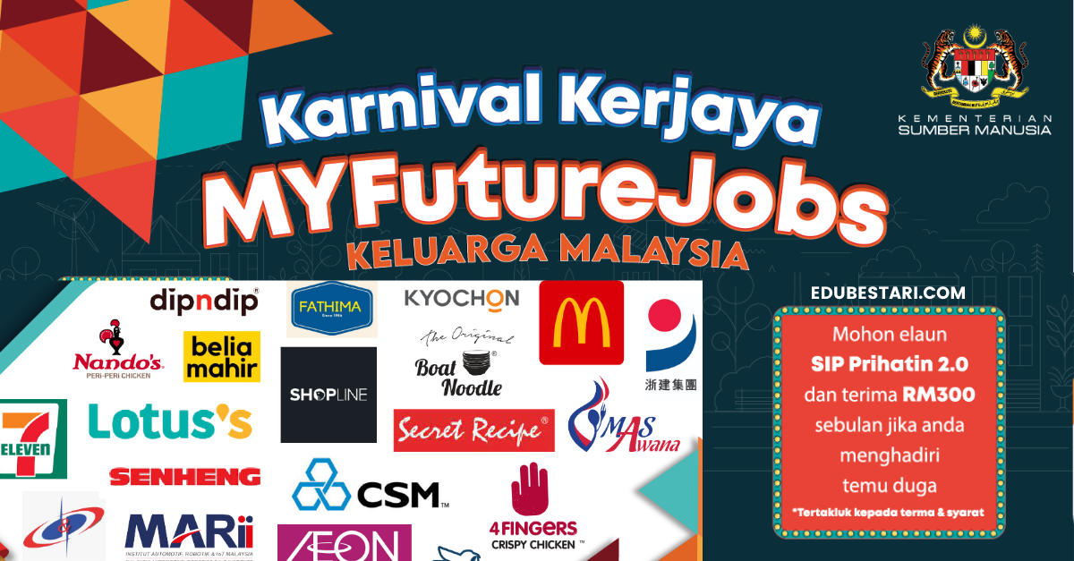 Daftar Karnival Kerjaya Keluarga Malaysia: Lebih 7235 Jawatan, Terima RM300 Jika Hadir Temuduga