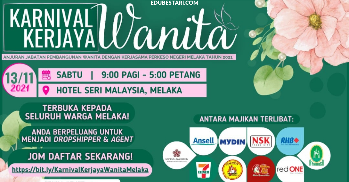 Karnival Kerjaya Wanita Melaka: Daftar Temuduga Terbuka, Pelbagai Peluang Pekerjaaan Ditawarkan