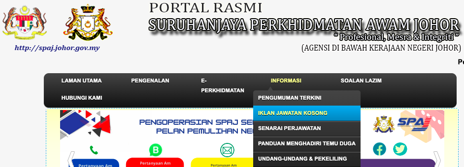 Form Spaj SPAJ Johor: Cara Daftar Sistem Permohonan Kerja Perkhidmatan Awam ...
