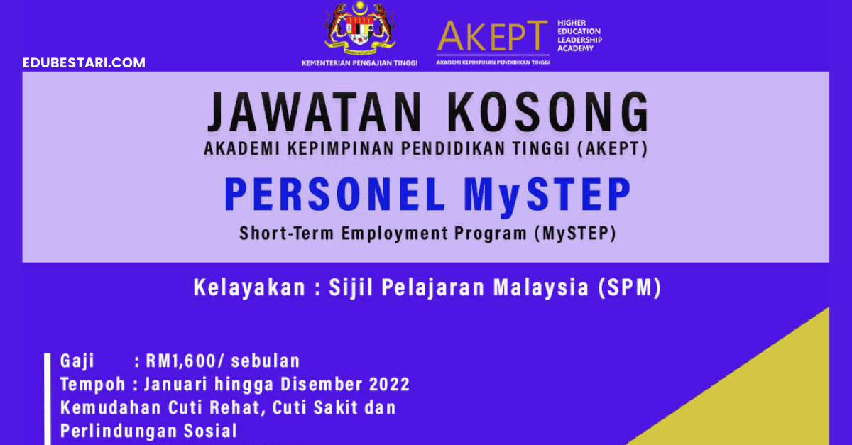 Cara Mohon Jawatan MySTEP KPT Dengan Sijil SPM Melalui Email