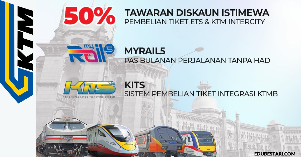 KTMB Tawarkan Diskaun Istimewa 50% Bagi Pembelian Tiket ETS & KTM Intercity