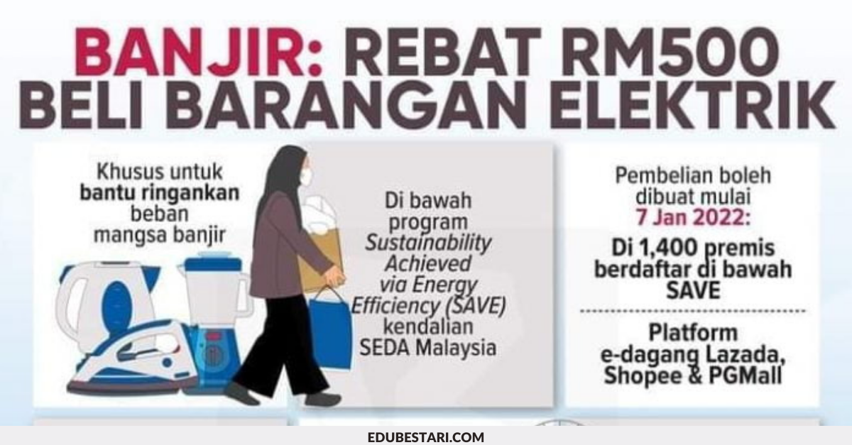 SAVE: 2 Kaedah Tebus Rebat RM500 Bagi Isi Rumah Untuk Pembelian Barangan Elektrik