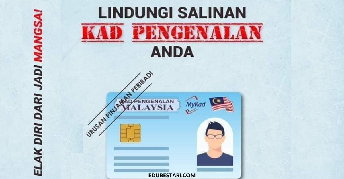 Cara Buat Palang Di Salinan Kad Pengenalan Untuk Sebarang Urusan, Elakkan MyKad Disalah Guna