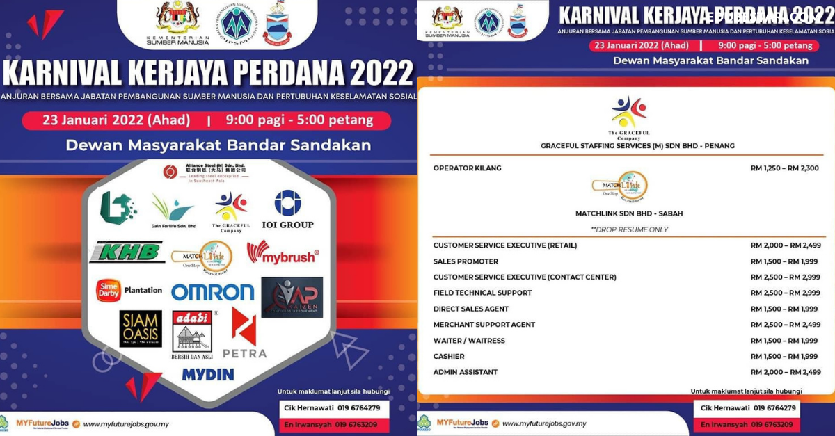 Daftar Temuduga Terbuka Karnival Kerjaya Perdana: Lebih 500 Kekosongan Jawatan Ditawarkan