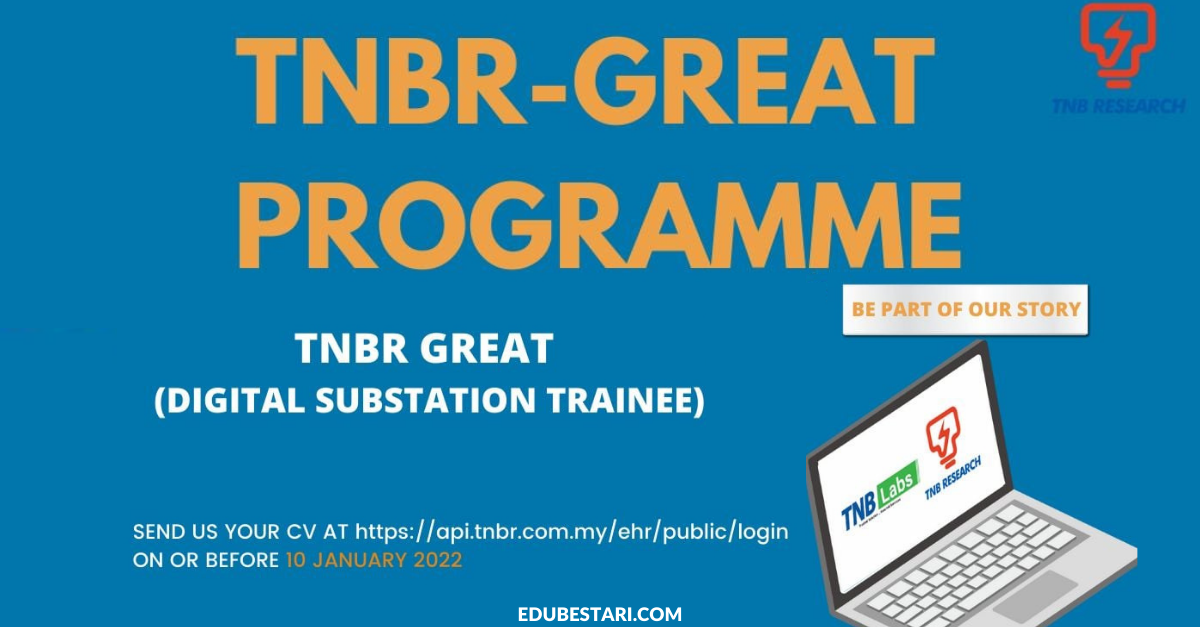 TNBR-Great: Tawaran Program Latihan Sambil Kerja TNB Buat Graduan, Elaun RM2,000 Diberi