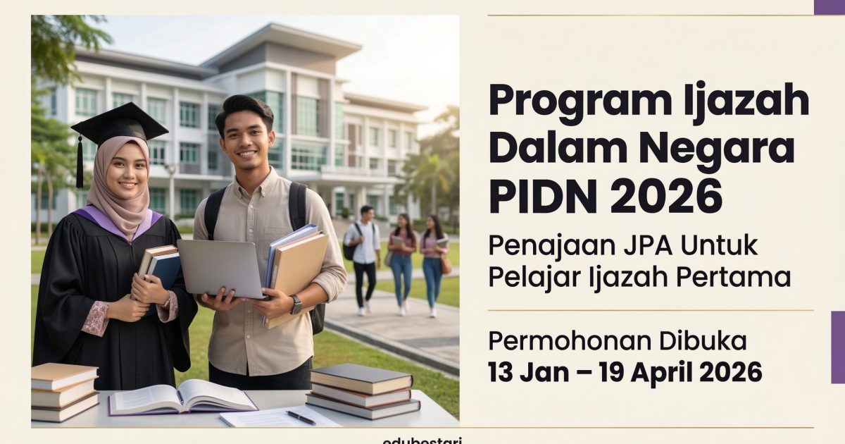 Permohonan Tawaran Penajaan JPA Bagi Program Ijazah Dalam Negara (PIDN) di Buka