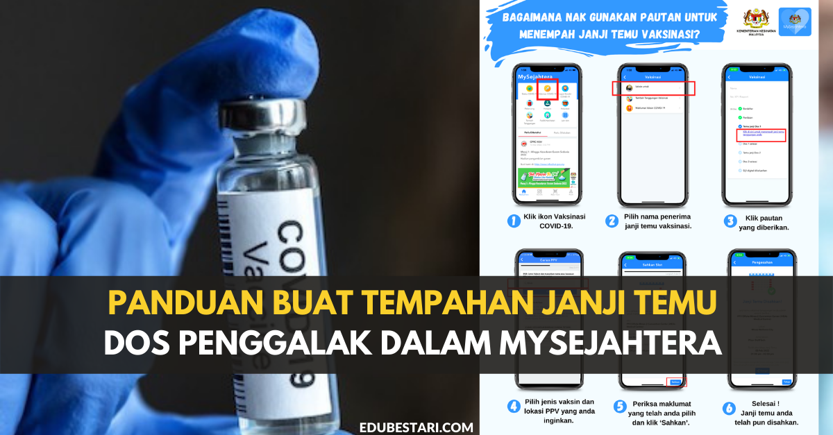 Panduan Buat Tempahan Janji Temu Dos Penggalak Dalam MySejahtera 