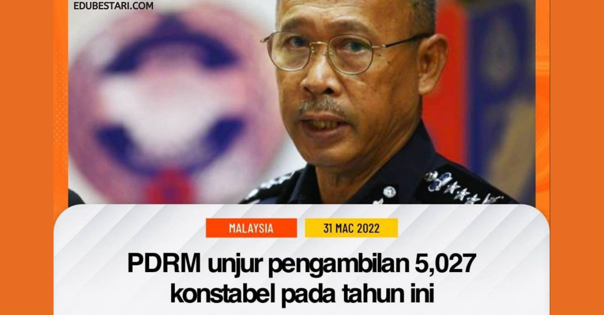 Polis Diraja Malaysia (PDRM) Buka Pengambilan 5,027 Konstabel Tahun Ini, Ini Cara Mohon