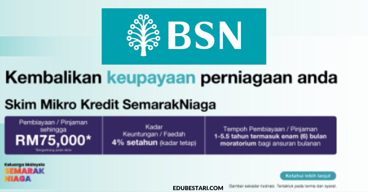Tawaran Pembiayaan BSN SemarakNiaga Sehingga RM75,000 Buat Rakyat Malaysia