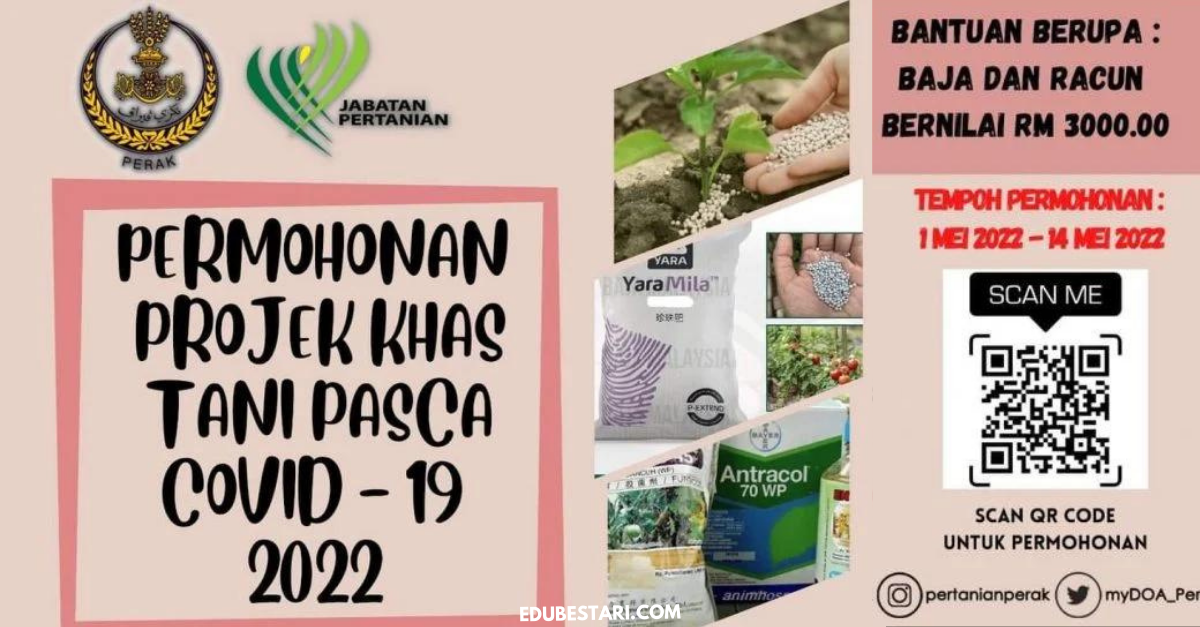 Projek Khas Tani Pasca Covid-19: Tawaran Bantuan Baja & Racun RM3,000