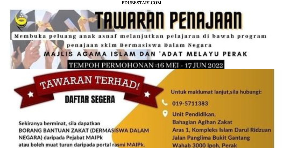 Tawaran Penajaan Skim Dermasiswa Dalam Negara MAIPk Untuk Pengajian Sepenuh Masa 