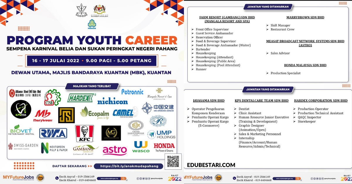 Program Youth Career: Temuduga Terbuka Kerjaya Sempena Karnival Belia & Sukan 
