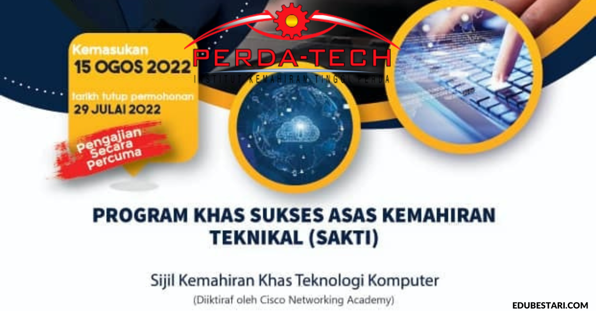 Tawaran Kursus Sijil Kemahiran Khas Teknologi Komputer PERDA-TECH Buat Belia
