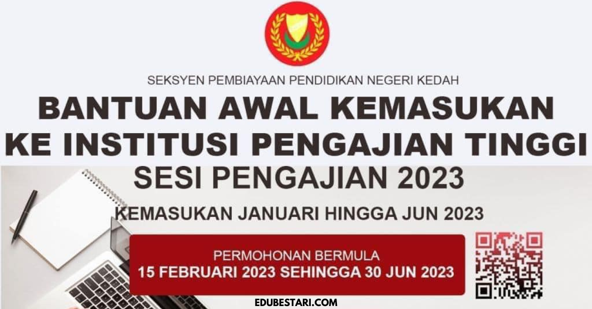 BAKIPT Kedah: Mohon Bantuan Awal Kemasukan IPT & Terima RM300 Setiap Pelajar