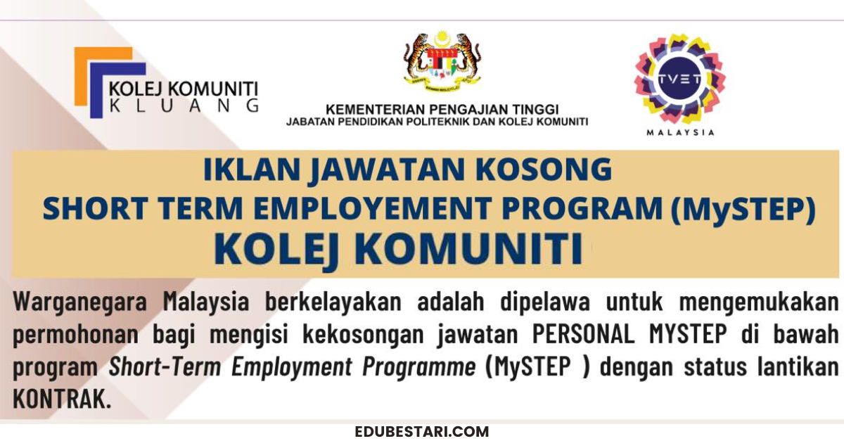 Cara Mohon Jawatan Pensyarah MySTEP Di Kolej Komuniti Dengan Minima Diploma