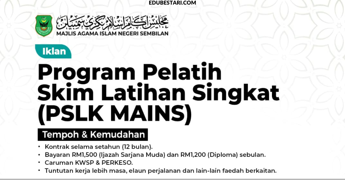 Daftar Program Pelatih Skim Latihan Singkat Terbuka Buat Graduan, Elaun RM1,500 Diberi