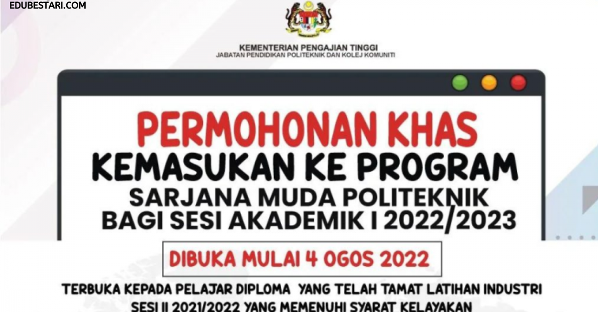 Permohonan Khas Kemasukan Ke Program Sarjana Muda Politeknik Dibuka