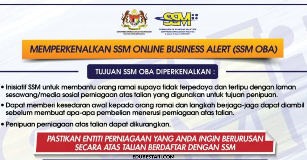 SSM Online Business Alert: Semakan Senarai Syarikat Perniagaan Yang Terlibat Penipuan