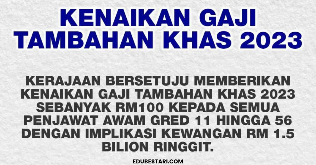 [Terkini] Kerajaan Setuju Beri Bonus Penjawat Awam Tahun 2023 RM700 & KGT Tambahan RM100